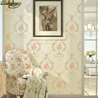beibehang papel de parede 3d wall paper rolls bedroom living room home decor beige pink green flower wallpaper for walls floral