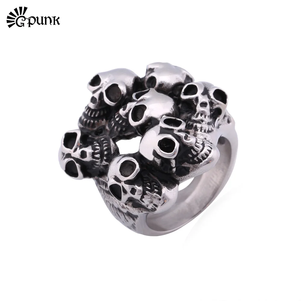 Скелет кольцо 316L нержавеющая сталь модные вечерние ювелирные изделия оптом