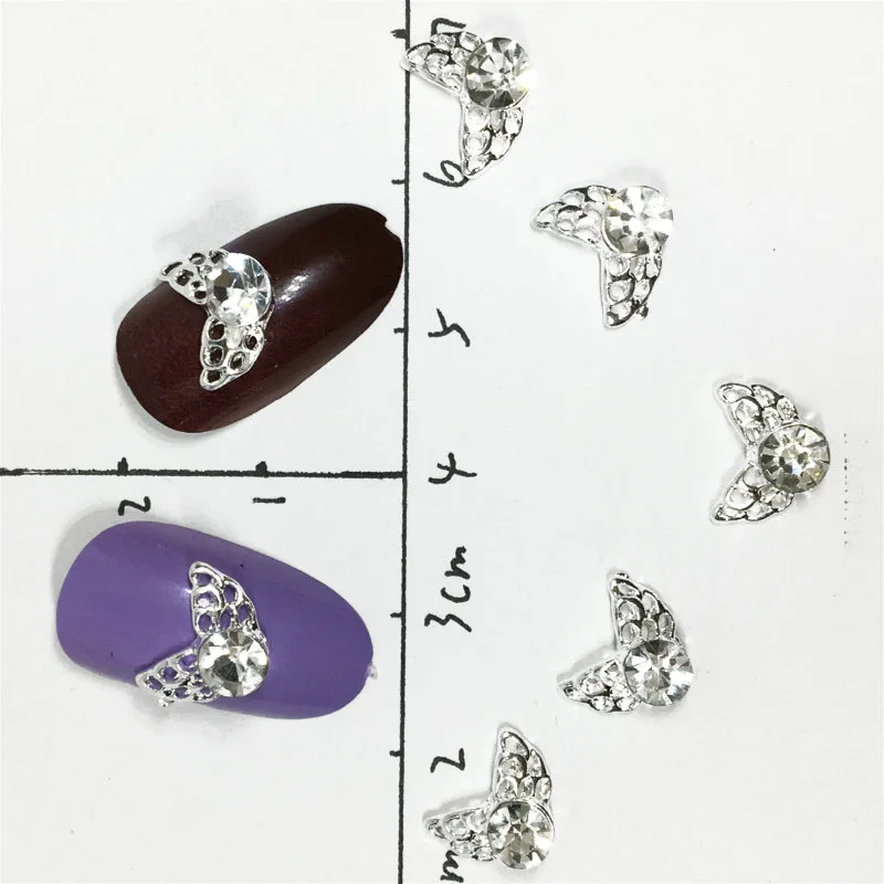 10 шт. украшение для ногтей с изображением крыла из мультфильма большие кристаллы