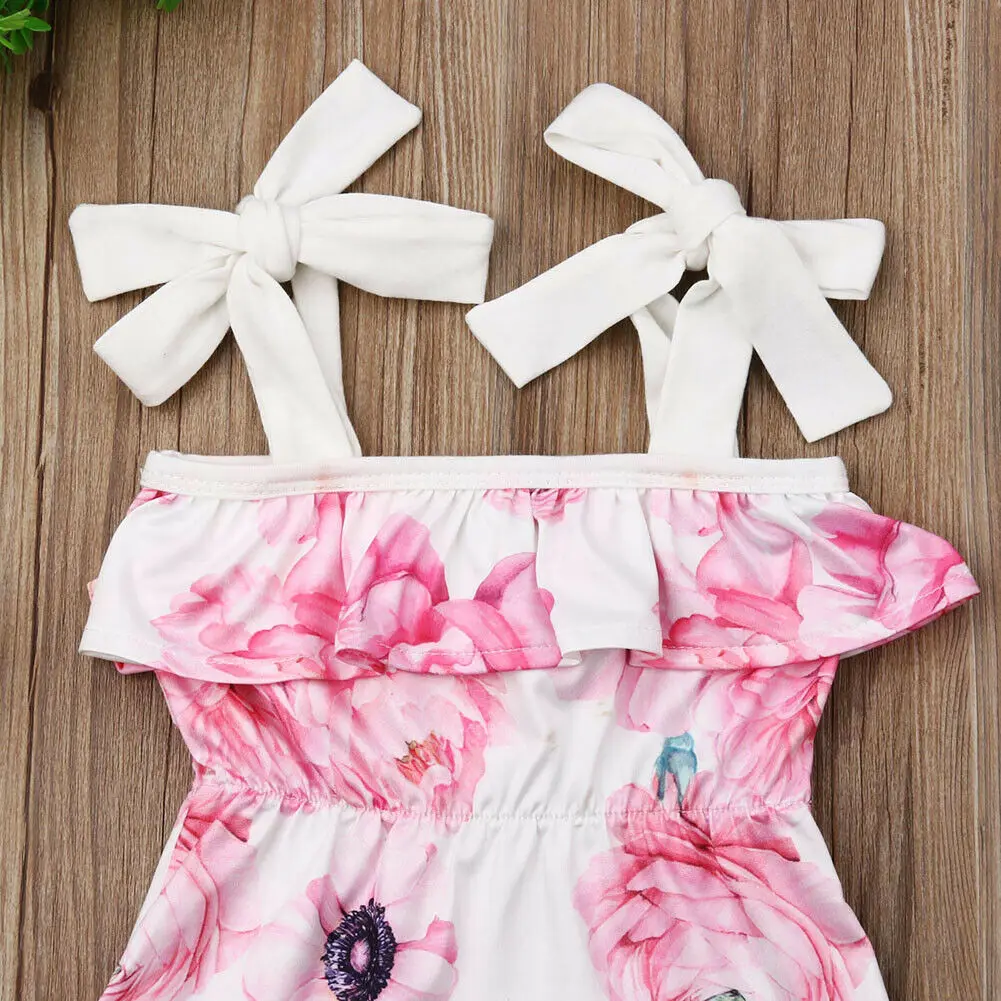 New Cute Toddler Baby Girl Floral One-Piece Sleepbag Romper Sunsuit Clothes | Мать и ребенок