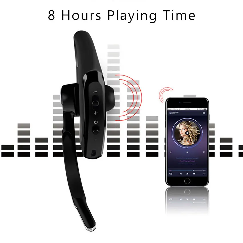 Aimitek V8S Bluetooth бизнес гарнитура Беспроводные свободные руки спортивные наушники