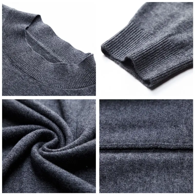 COODRONY Brand Sweater Men Casual Turtleneck Pull Homme Merino Wool Sweaters Autumn Winter Soft Warm Cashmere Pullover Men 93011
