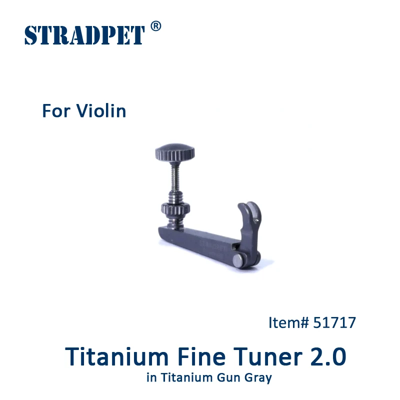 Тюнер STRADPET titanium Fine 2,0 с износостойким болтом из сплава из титана, яркий или темно-серый, для скрипки, регулятор струн - Цвет: Tuner 2.0  Gun Gray