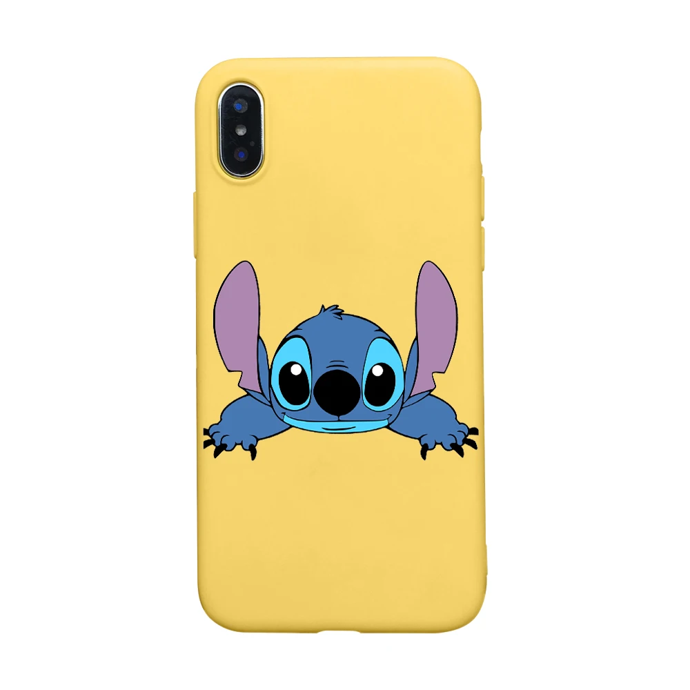 Милый чехол для телефона для iphone 8, 7, 6, 6s Plus, 5S, SE, Ститч, мультипликационный, разноцветный, мягкий, TPU, чехол для телефона для iphone X, XS, XSMAX, XR, чехол - Цвет: yel-4310