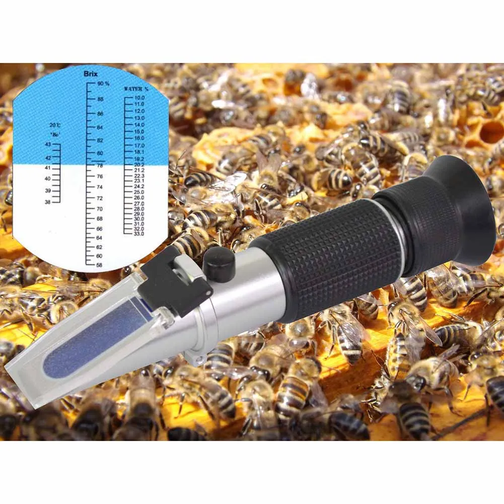 

Refractometer Honey Beekeeper Water Sugar Content Brix 58-92% Water 10-33% Handheld Tool TT-best