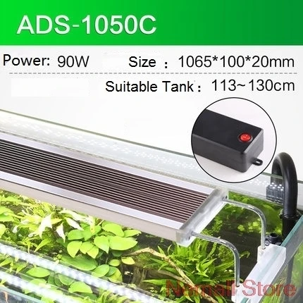 Chihiros 220-240v 20-60 см Adustable крышкой тонкий SUNSUN ADE светодиодный аквариумный светильник ing светильник с успешно выращивайте растения лампы аквариума - Color: ADS-1050C