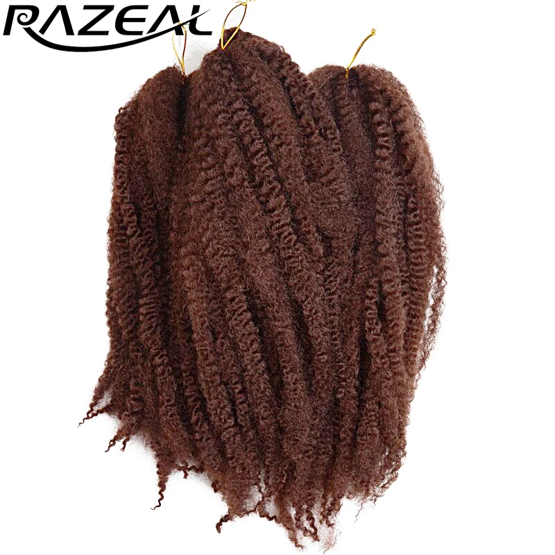 Razeal 18 дюймов 100 г/шт. афро кудрявые марли косички для наращивания крючком