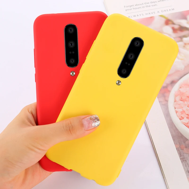Матовый чехол ярких цветов для OnePlus 7 Pro 6T 6 One Plus бампер|Бамперы| |