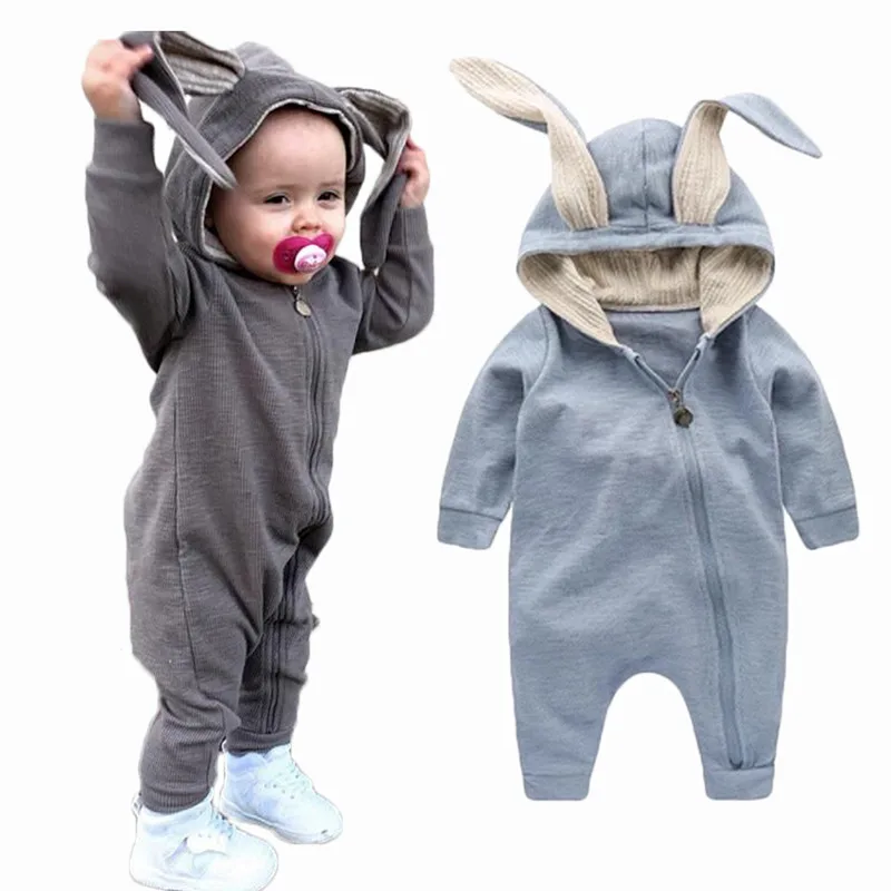 Детский комбинезон с капюшоном кроличьими ушками | Мать и ребенок