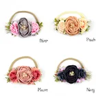 Винтажная Цветочная повязка на голову, 10 шт., аксессуары для волос в подарок маленькой принцессы для девочек, реквизит для фотографий, головной убор