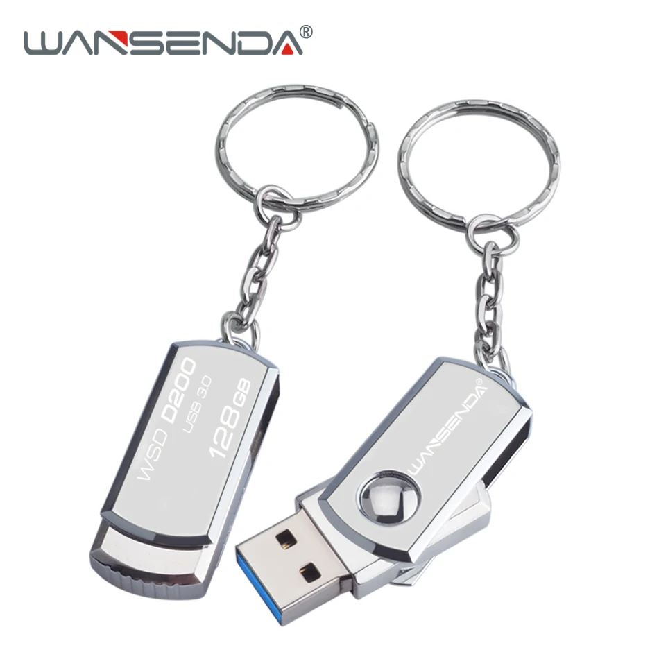 Быстрая скорость USB 3 0 флеш накопитель 64 ГБ 32 Вращающаяся ручка с цепочкой для