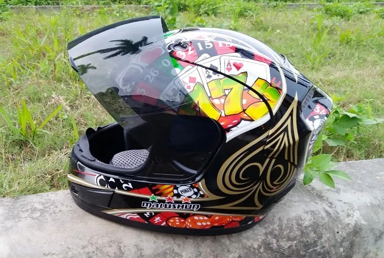 Мотоциклетный шлем для мужчин и женщин всесезонный гоночный противотуманный