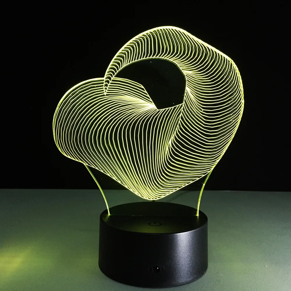 Change настольная лампа исчезают Цвет ful USB LED 3D Огни Новинка Luminaria ночник lamparas де меса