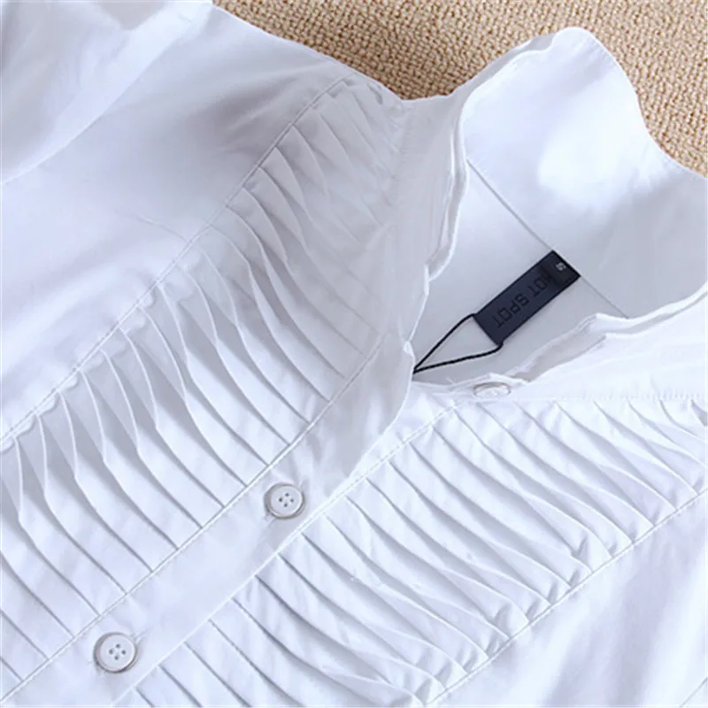 Новое поступление женская блузка белая блуза с длинным рукавом элегантные топы