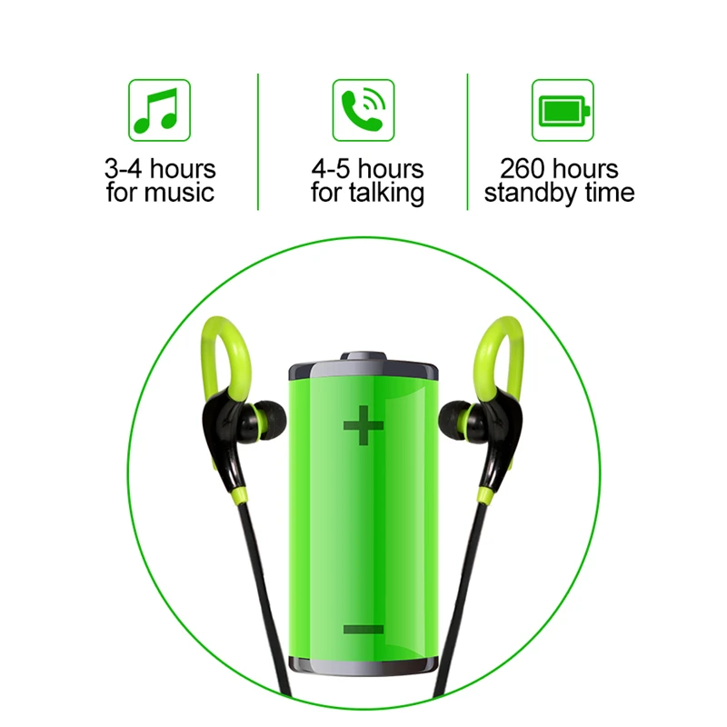 Беспроводные спортивные наушники Nouvve Bluetooth гарнитура с защитой от пота басовые