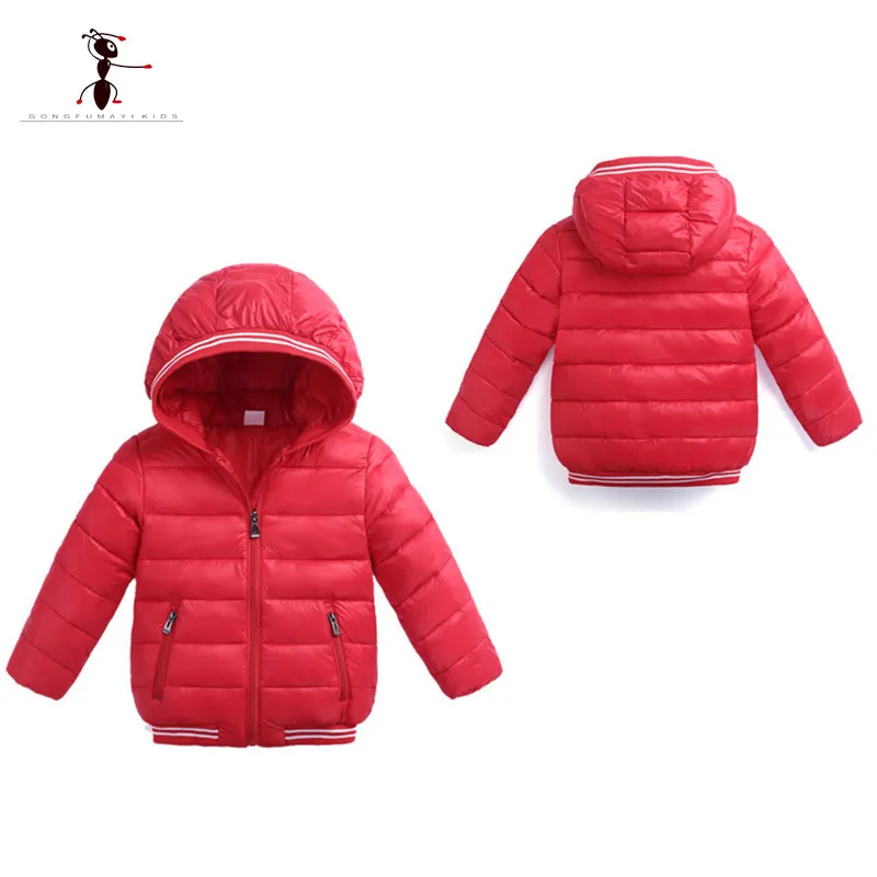 2018 осень зима Повседневное пальто для мальчиков Теплый пуховик Куртки 24 м 6 т дети