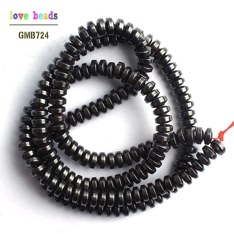 4*2 мм Rondell гематитовые бусины из натурального камня для изготовления ювелирных