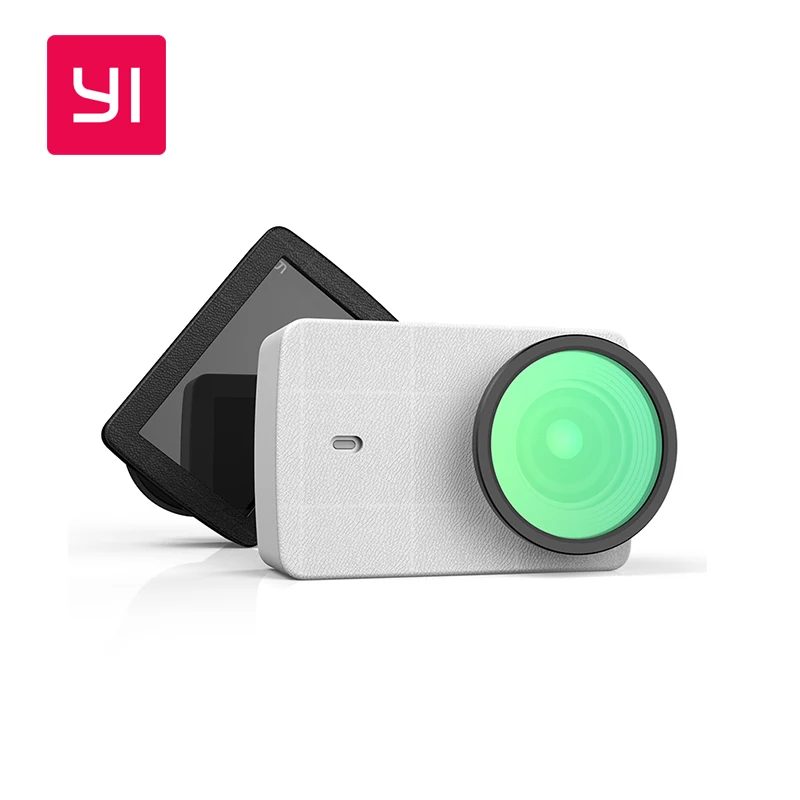 Оригинальная Экшн-камера YI 4K Защитный Объектив + чехол из искусственной кожи для
