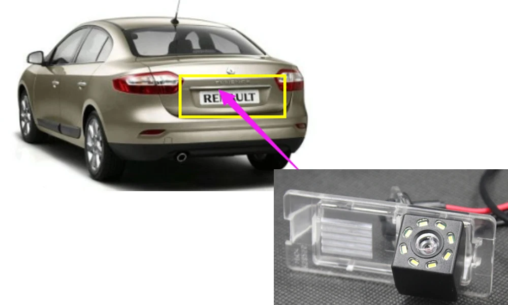 Камера заднего вида для Renault Fluence 2009 2010 2011 2012 2013 обратный Камера/CCD/Ночное видение/номерной знак Камера