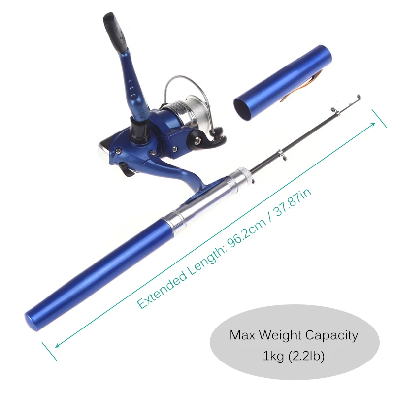 Высококачественная комбинированная удочка и катушка мини алюминиевая