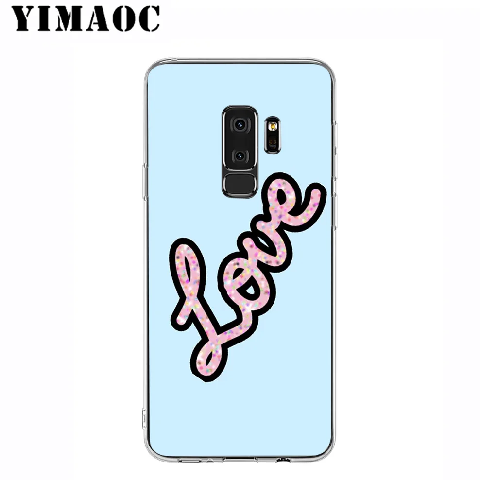 Yimaoc любящее сердце забавные мягкие силиконовые чехли для samsung Galaxy A5 A6 плюс A7 A8 A9 2018
