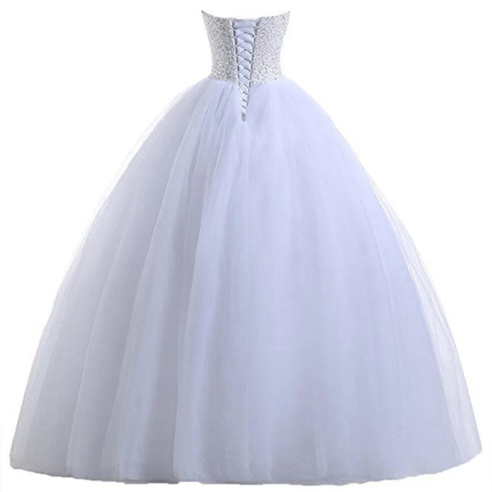 NOBLE WEISS Robe De Mariage, бальное платье, белое/цвета слоновой кости, свадебные платья, роскошное платье принцессы с бусинами, Vestido De Noiva Casamento, платье невесты