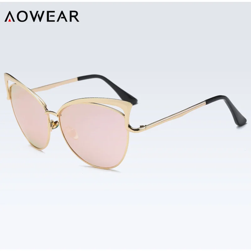 Женские солнцезащитные очки кошачий глаз AOWEAR поляризационные винтажные