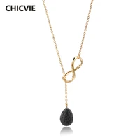 chicvie gold stainless steel initial necklace pendant charms necklace women boho jewelry statement bohemian necklaces sne180019