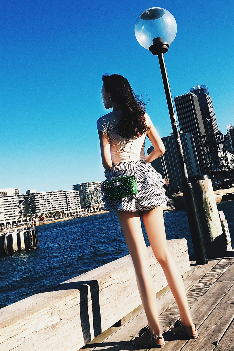 Женская облегающая мини-юбка черная белая с высокой талией | одежда