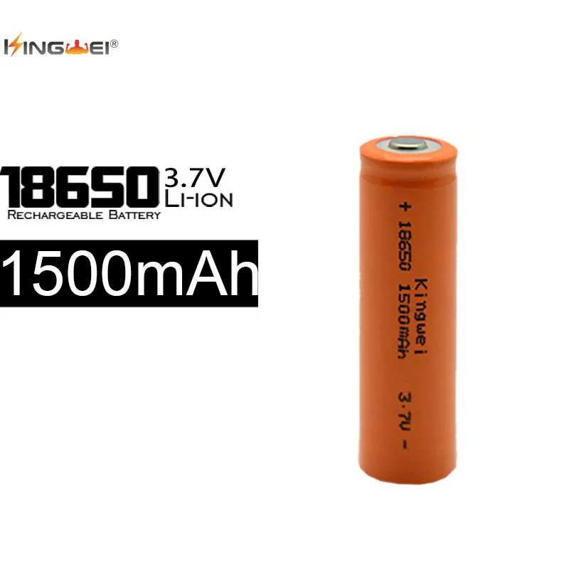 KingWei 2 шт. оранжевый 1500 мАч 18650 экологически чистый аккумулятор NK 803C 3 7 В литий