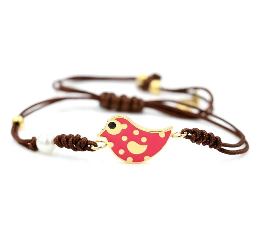 BPPCCR дизайнерский браслет Pulseira Feminina с животными золотого цвета, браслет с птицей из нержавеющей стали, нейлоновые браслеты для женщин и мужчин, ювелирные изделия