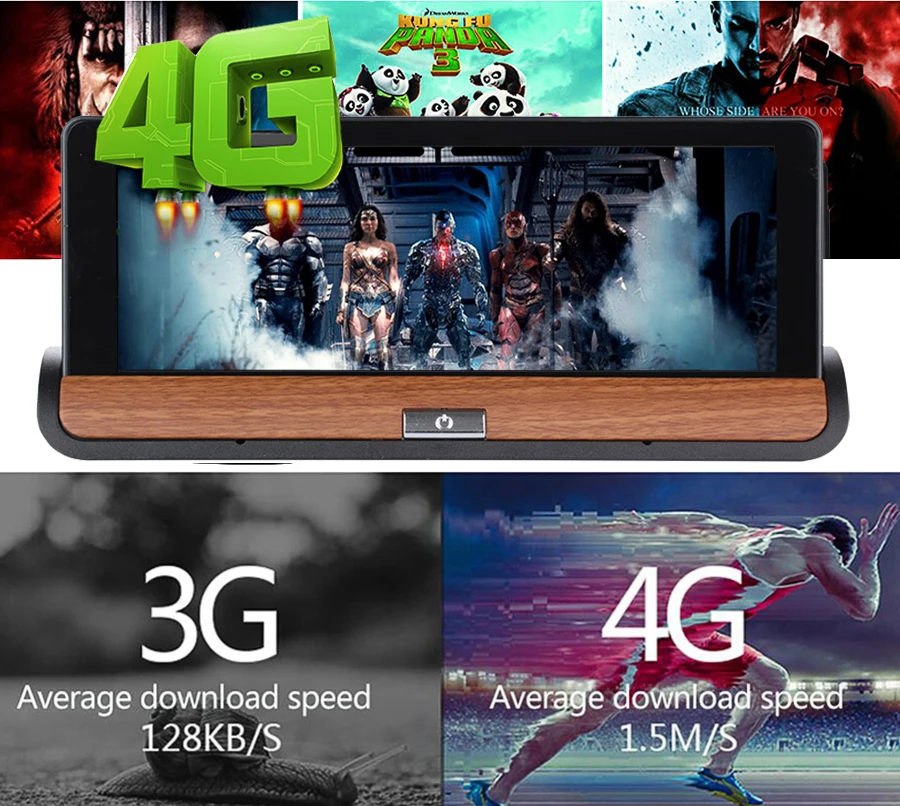 WHEXUNE 7," ips 4G Android Dash камера FHD 1080P Автомобильный видеорегистратор gps навигация Bluetooth двойной объектив Автомобильный видеорегистратор удаленный монитор