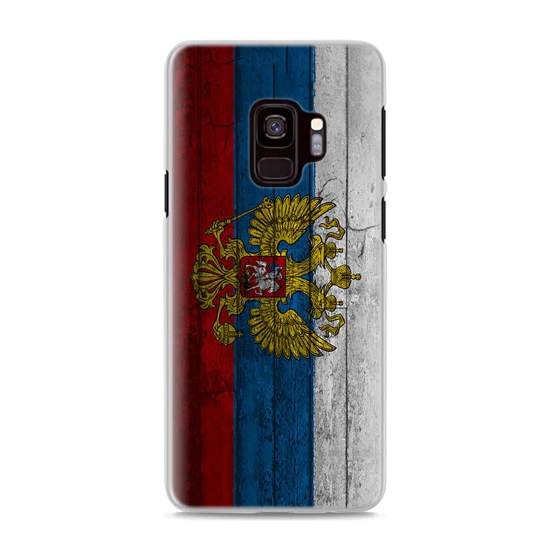 Винтаж флаг России Орел телефонные чехлы для samsung Galaxy S10e S10 S8 S9 плюс M10 M20 M30 A50 S6 S7 Край жесткий чехол повышенной прочности