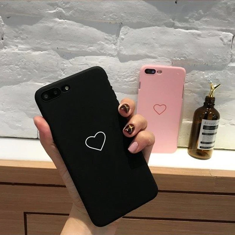 Чехол для iPhone X с милым рисунком любви задняя крышка XS MAX Жесткий 8 7 6 6s Plus Grind чехол