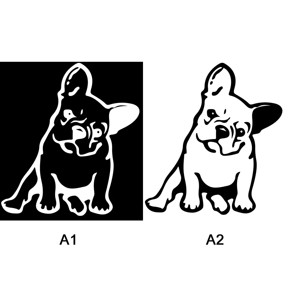 Мультфильм Бульдог наклейка с собакой для украшение стекла автомобиля в виде