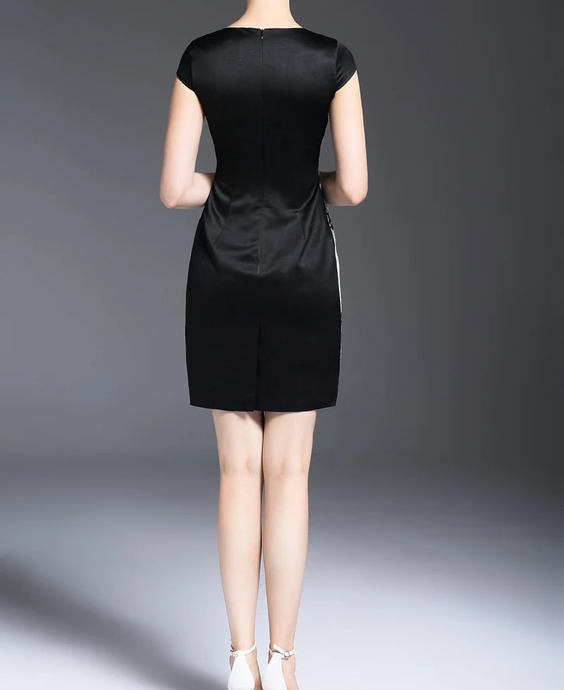 Women dress vintage flower embroidery patchwork OL office ladies dresses C3716 | Женская одежда
