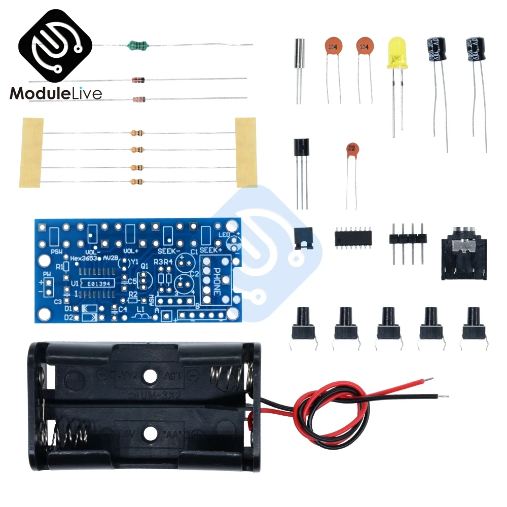 Беспроводной модуль приемника стерео FM-радио PCB FM DIY электронные наборы 76 МГц-108