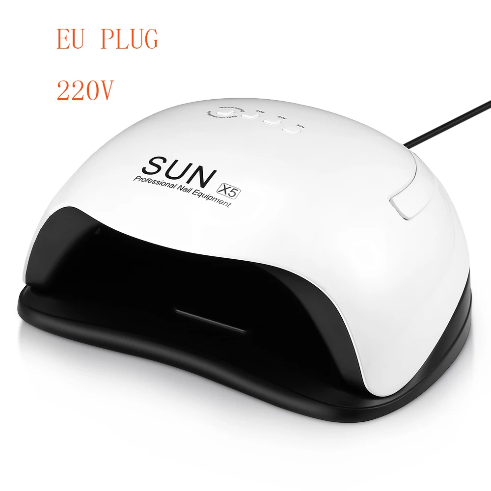 EU PLUG Солнце X5 Двойной УФ светодио дный лампа 54 Вт Сушилка для ногтей 36 светодио дный s маникюрные инструменты для Гель-лак отверждения свет УФ-лампы 10 s/30 s/60 s/99 s таймер - Цвет: EU PLUG