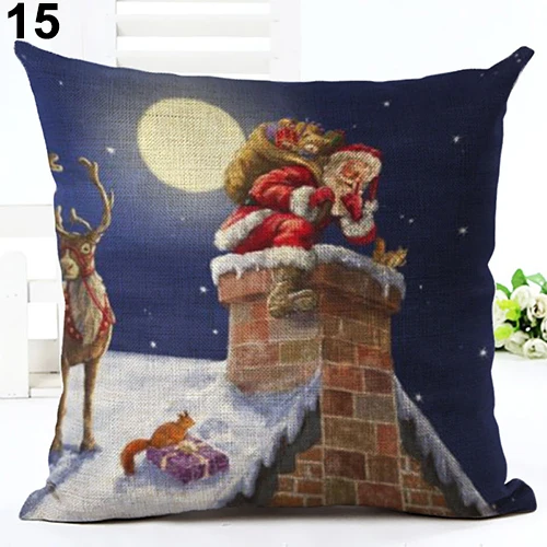 Рождество Санта диван автомобиля Пледы Подушки Детские чехол Домашний Декор