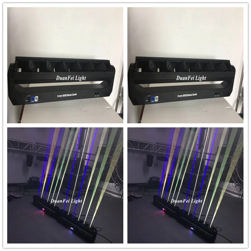 Лазерный светильник RGB с 6 движущейся головкой 3 в 1|Эффект освещения сцены| |