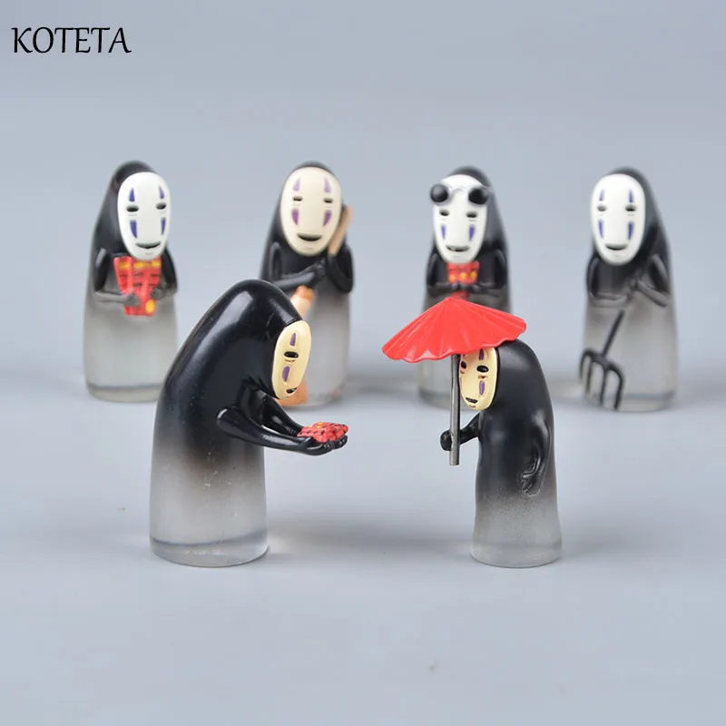 Японское аниме Koteta герои мультфильмов Хаяо Миядзаки человек без лица фигурка из