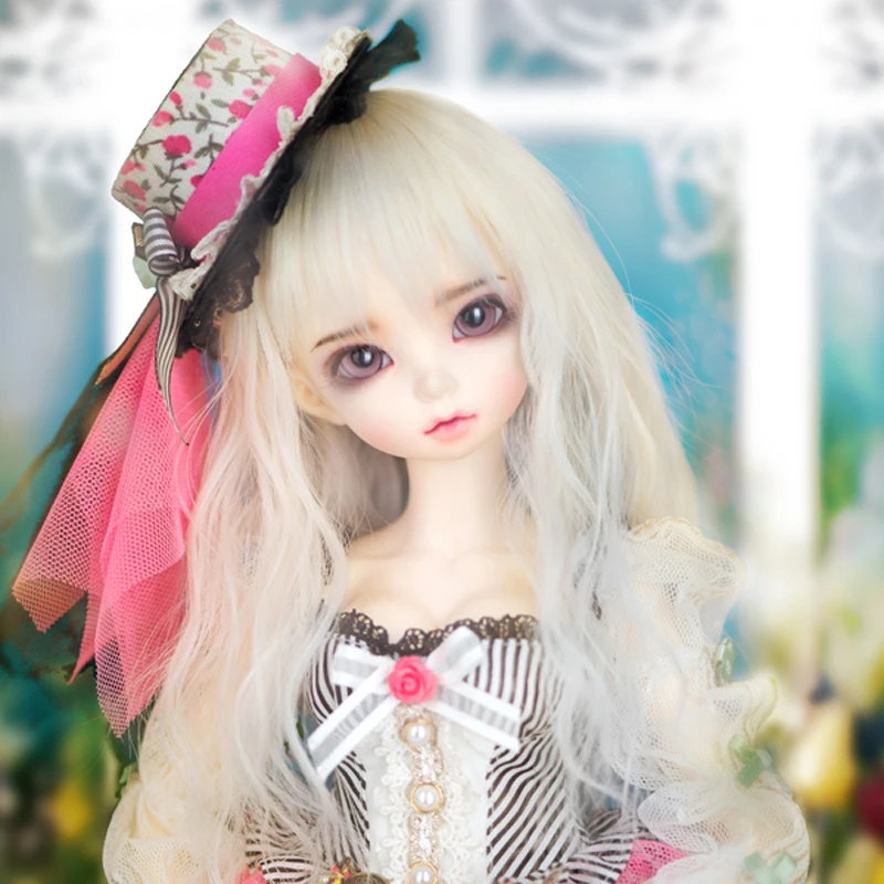 Allaosify bjd волосы 1/3 1/4 1/6 BJD парик Dollfie кукла высокая температура волос 6 7 8 9 дюймов