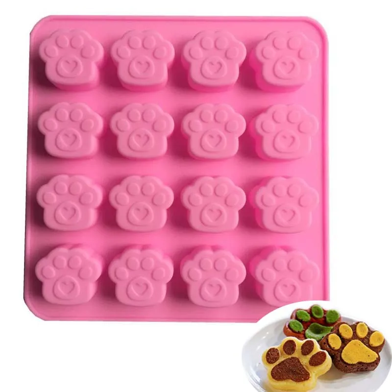 16 отверстий Милая кошачья лапа силиконовые инструменты для украшения тортов из