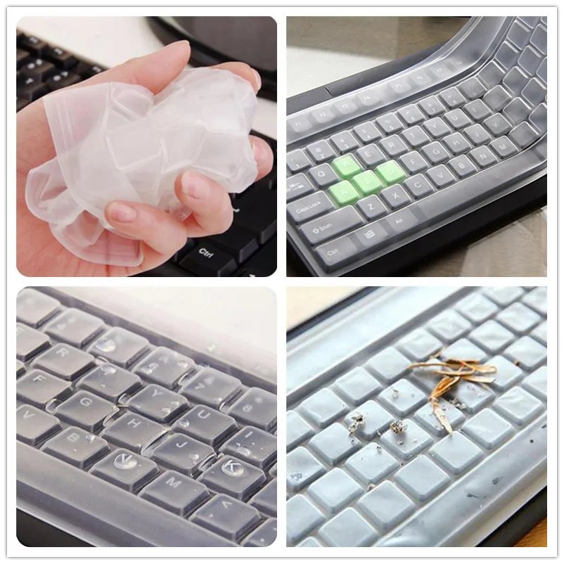 

Универсальный 1 шт. силиконовые клавиатуры компьютера защитная накладка для телефона с пленочным покрытием