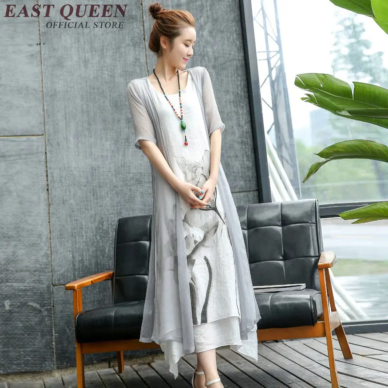 Традиционная китайская одежда 2018 весеннее Новое китайское восточное платье с