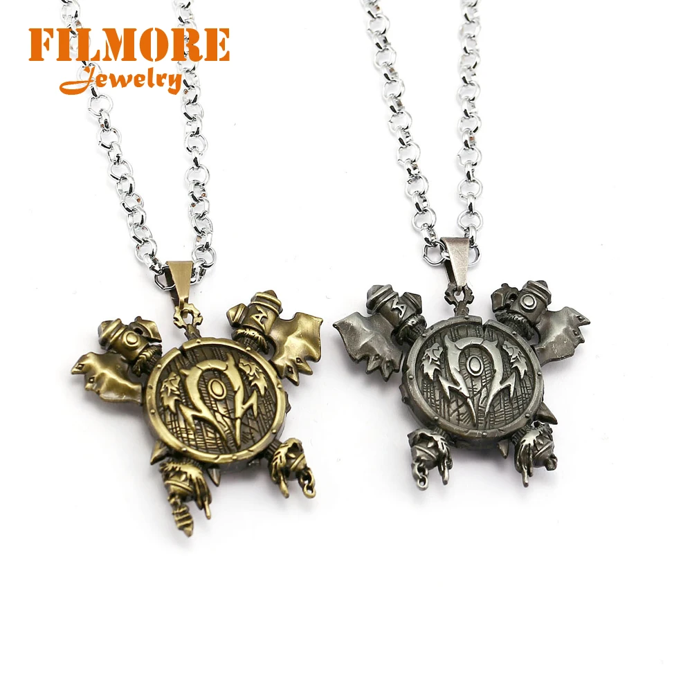 Винтажные Ювелирные изделия Warcraft брелок с рисунком из игры Alliance Tribe orde металлический 3D знак амулет-подвеска chaviro сувенир