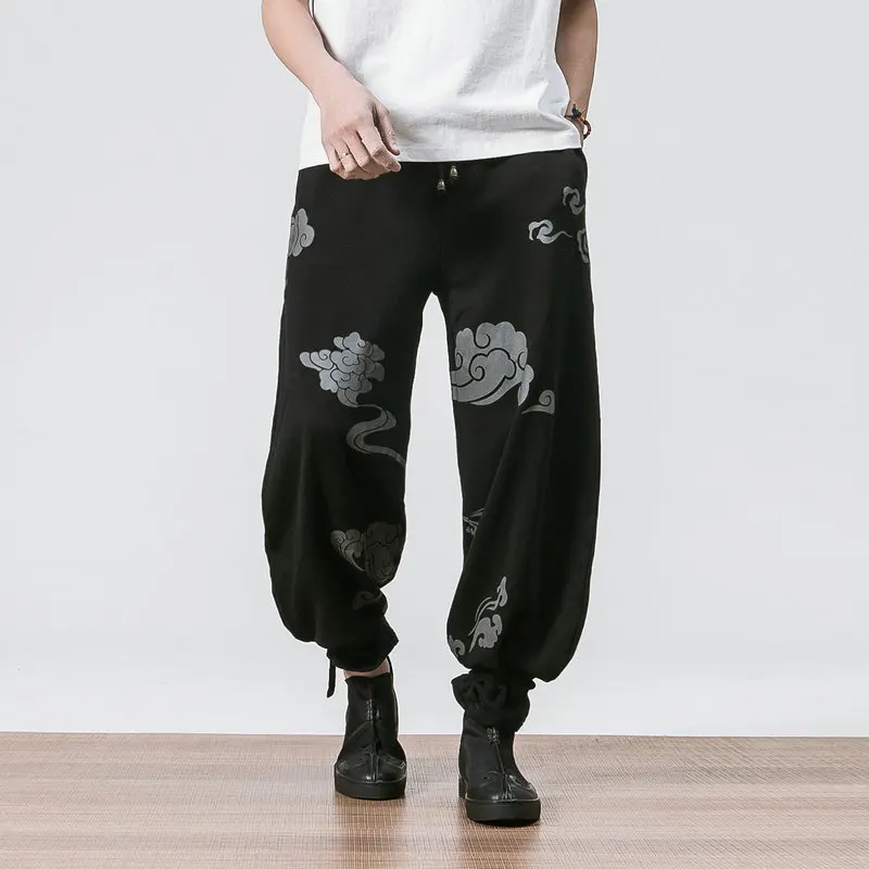 

Mens Joggers Pants Casual Cloud Printed Streetwear Harem Pants Male Plus Size Sweatpants Pencil Pants Harajuku Trousers Male