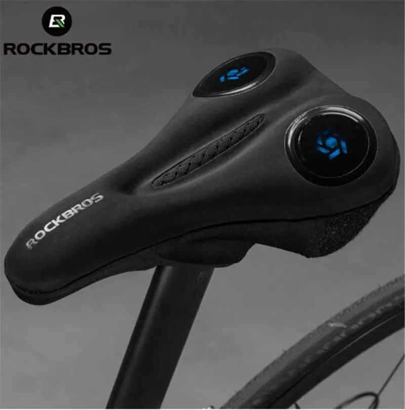 

ROCKBROS Bicycle Saddle Cover MTB Gel Silicone Saddle Cover Breathable Comfortable Cycling Seat Cover Soft Bicycle Accessories