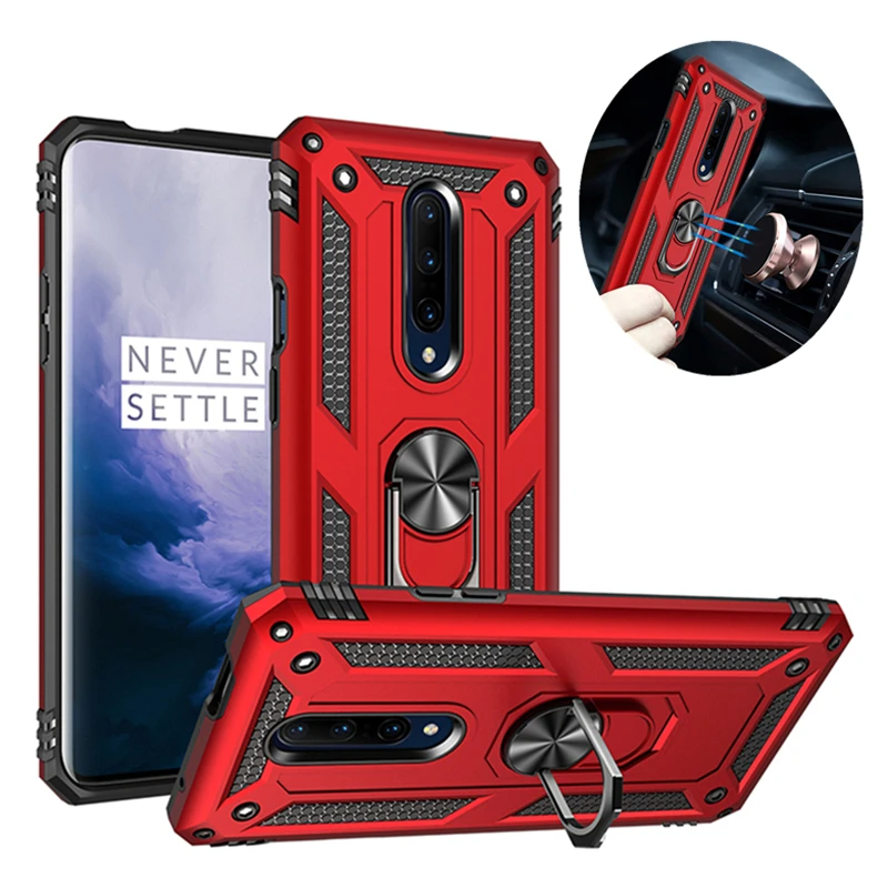 Броня чехол для Oneplus 7 Pro магнитный автомобильный держатель противоударный