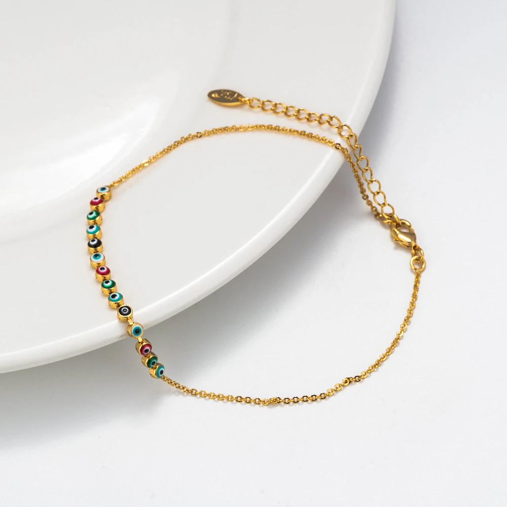 MEIBEADS/1 шт.; Простые очаровательные ножные браслеты с бусинами от сглаза; Телескопическая удлиняющая цепочка для женщин; пляжные ножные браслеты; Летние босоножки; босиком